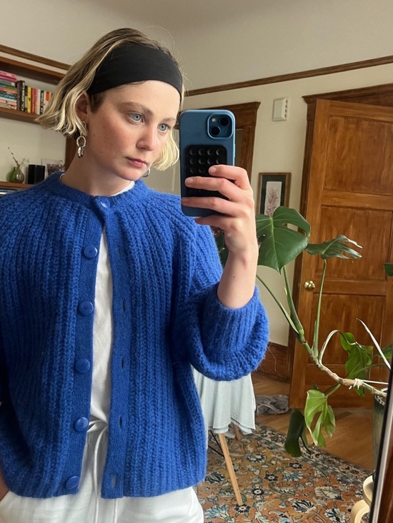 Sézane Sweaters - Sezane Emile Cardigan colbalt blue